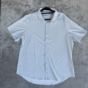 INFINITY MEN 'S LINEAR FLEX SHORT SLEEVE SHIRT, BLUE SIZE XL